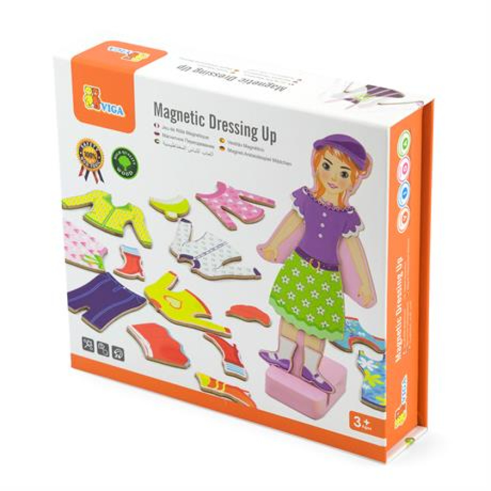 Набір магнітів Viga Toys Гардероб дівчинки