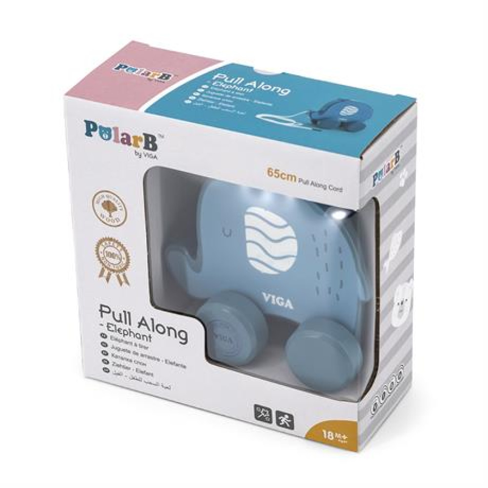 Дерев'яна каталка Viga Toys PolarB Слонік (44004)
