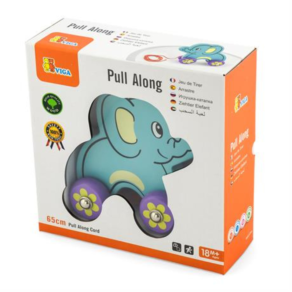 Дерев'яна каталка Viga Toys Слонік (50091)