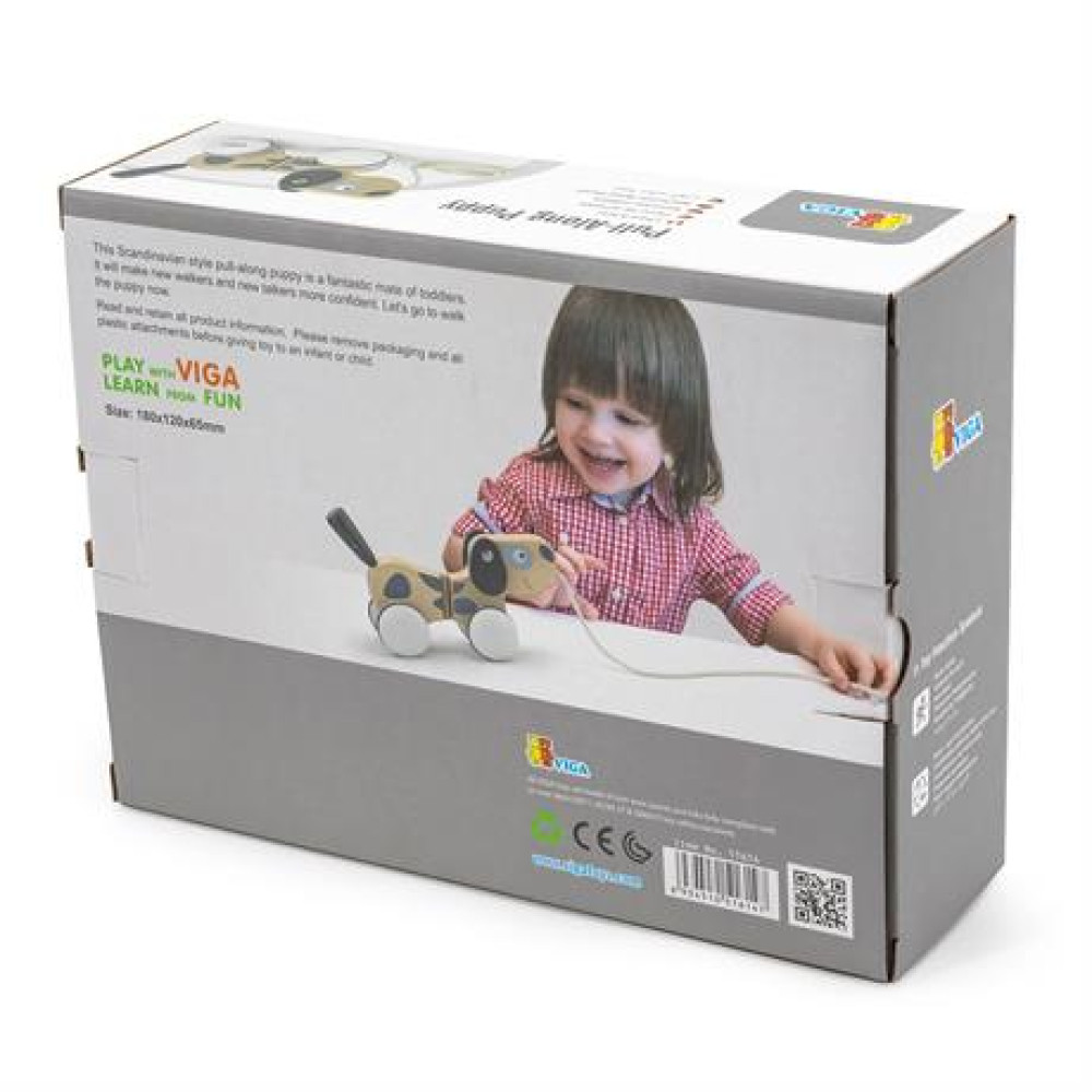 Дерев'яна каталка Viga Toys Собачка (51614)