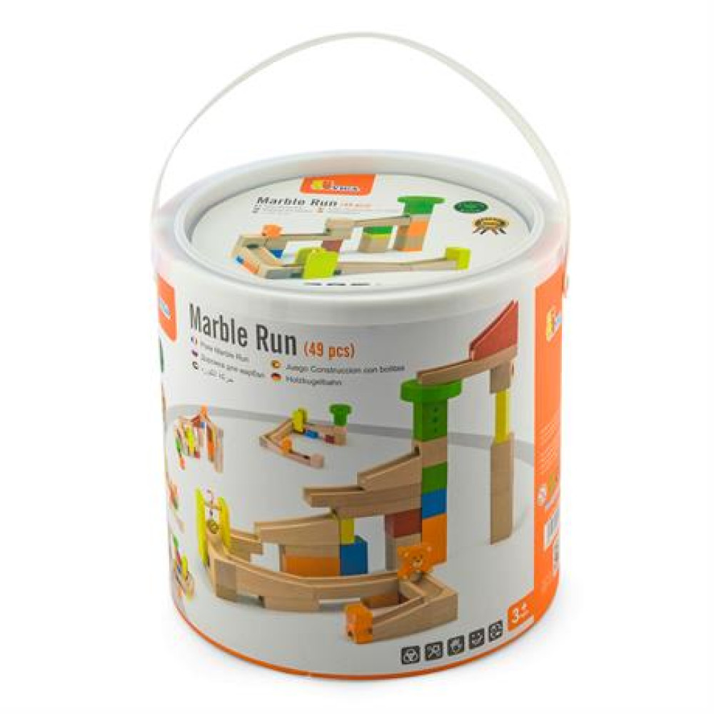 Дерев'яний конструктор Viga Toys Marble Run Гірки для кульок 51619