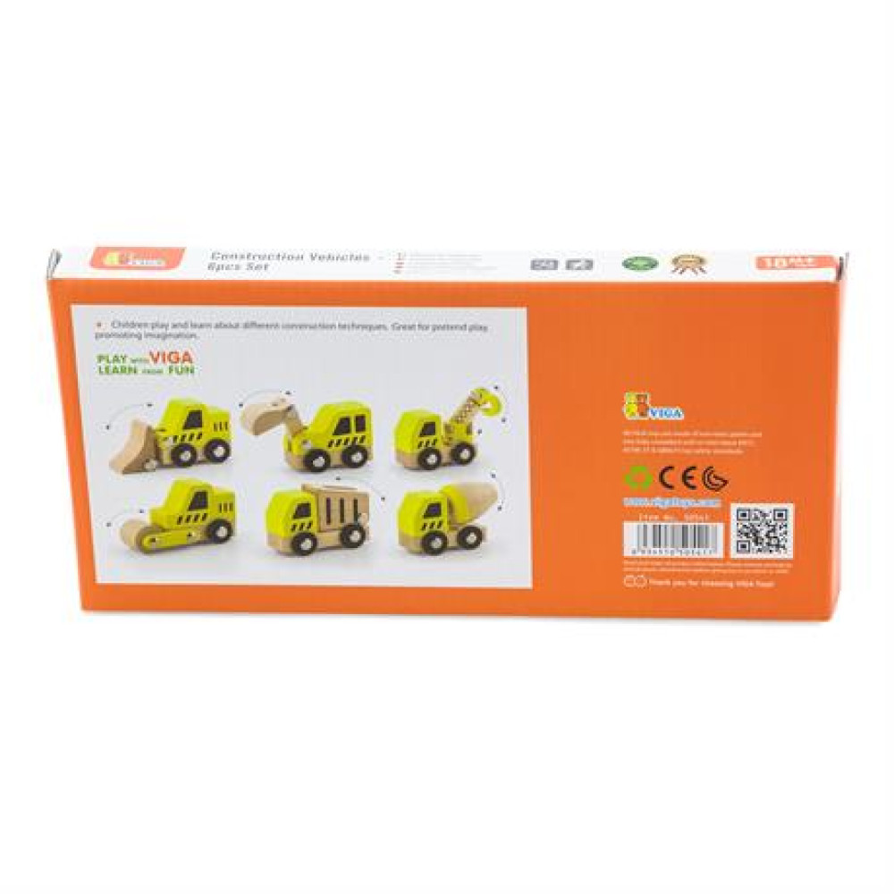 Набір іграшкових машинок Viga Toys Будтехніка