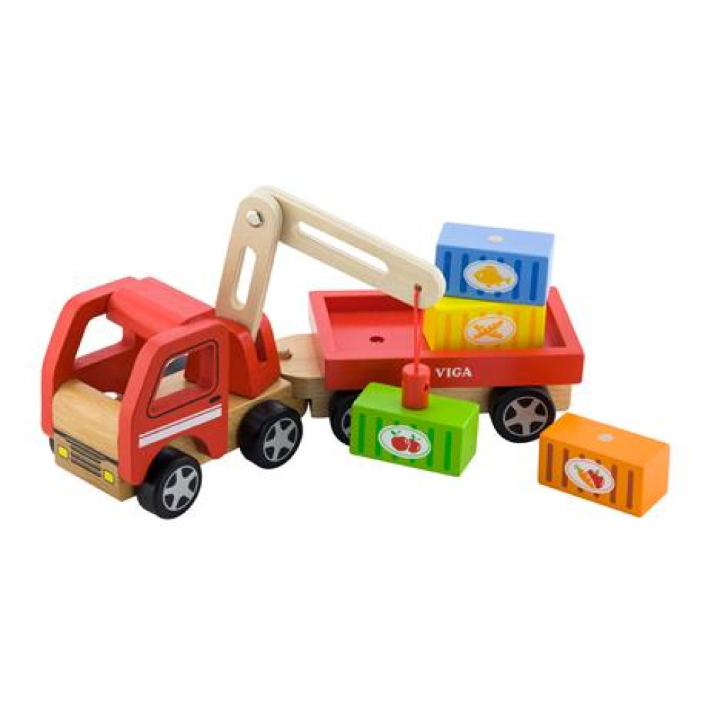 Іграшкова машинка Viga Toys Автокран