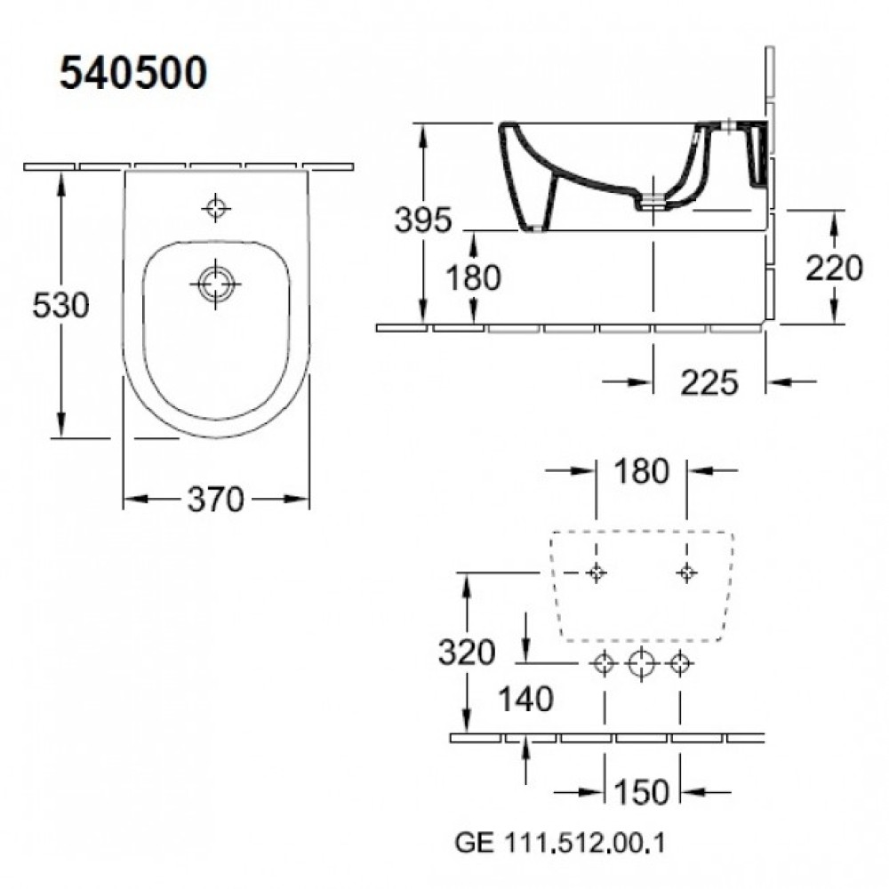 Біде підвісне Villeroy and Boch Avento 54050001