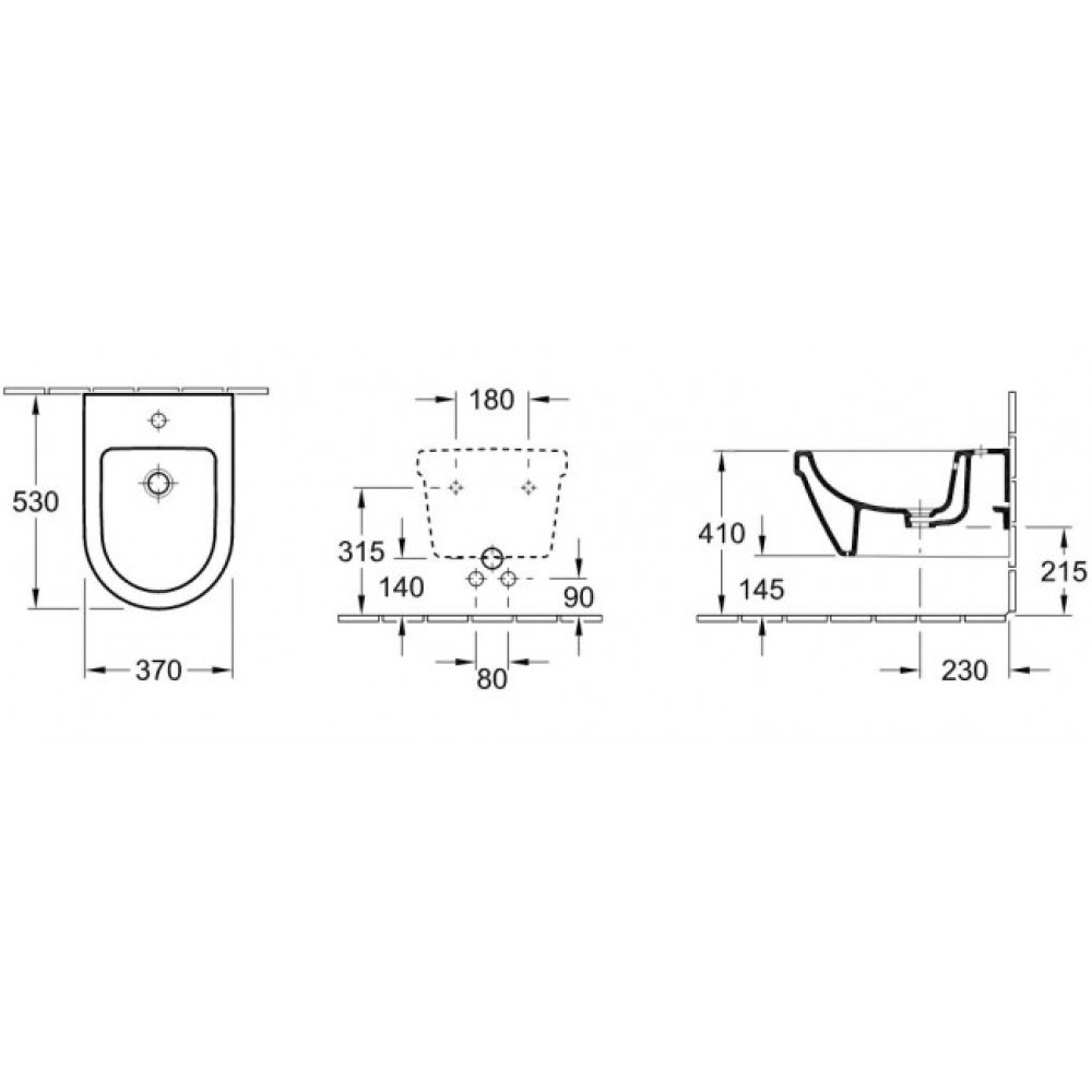 Біде підвісне Villeroy and Boch Omnia architectura Design 54840001