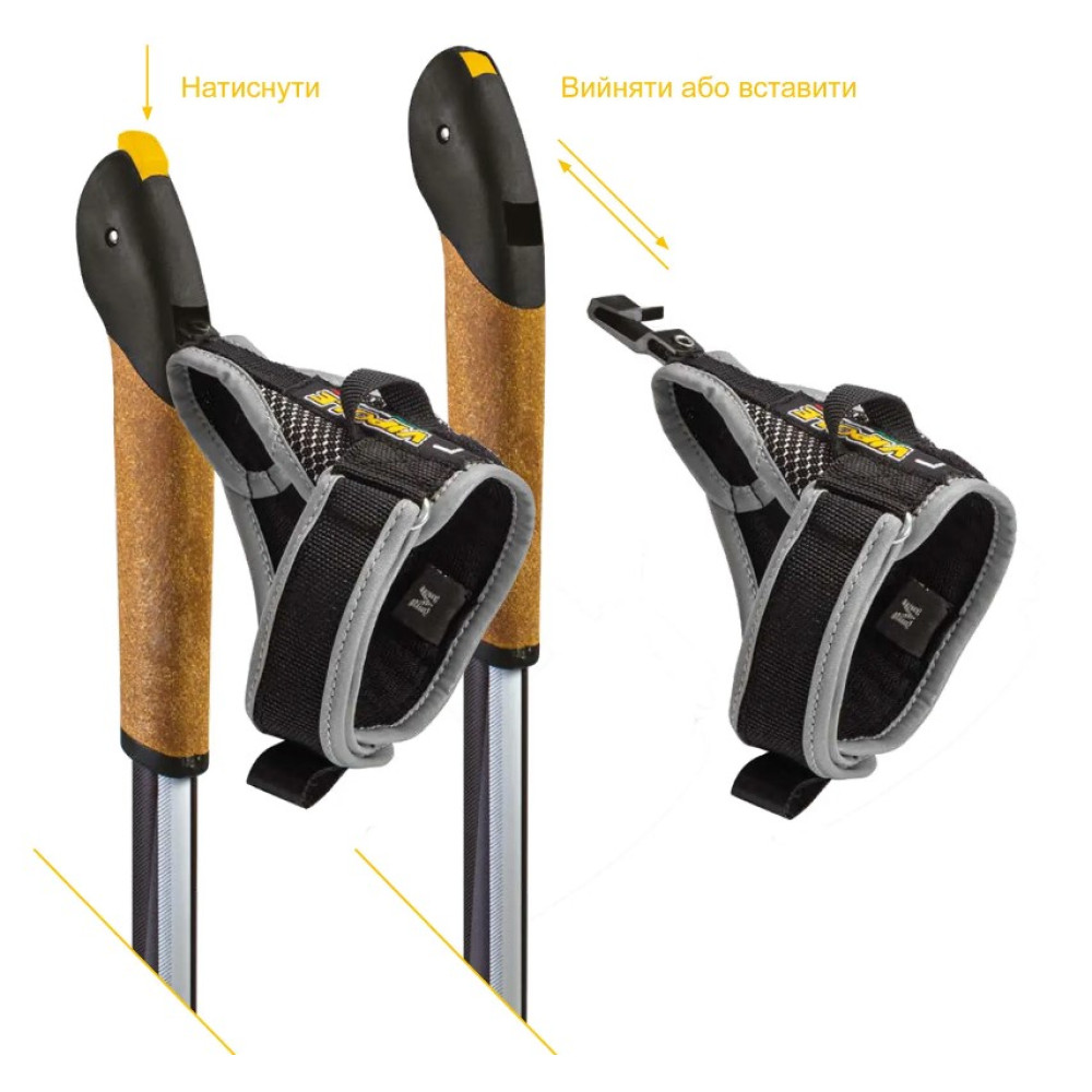 Палиці для скандинавської ходьби Vipole Vario Top-Click QL K.T. Silent DLX (S19 47) (926639)
