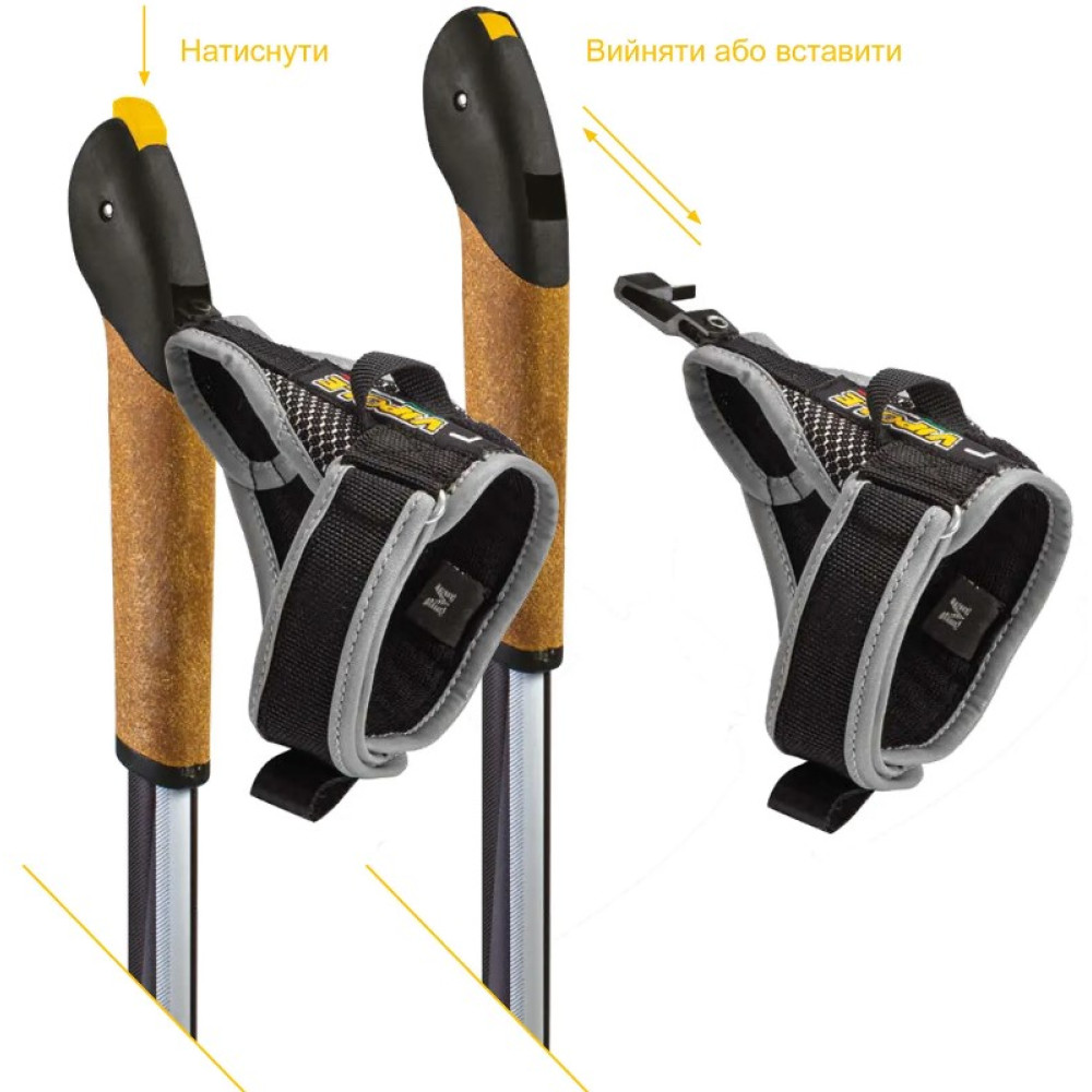 Палиці для скандинавської ходьби Vipole High Performer Carbon Top-Click QL DLX (S19 65) (926962)