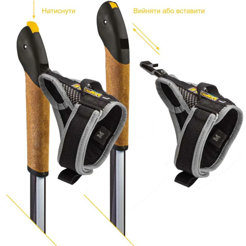 Палиці для скандинавської ходьби Vipole Vario Top-Click QL Violet DLX (P19427) (927593)