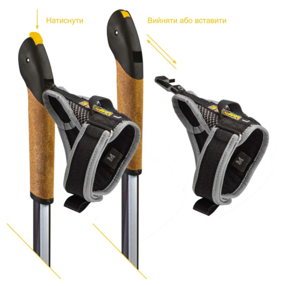 Палиці для скандинавської ходьби Vipole Instructor Vario QL Dark DLX (S20 27) (928654)