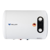 Водонагрівач WILLER Horizon, 2,0 кВт, "мокрий" ТЕН, 50 л, циліндричний, горизонтальний, білий (EH50RI-Horizon)