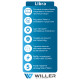 Водонагреватель WILLER Libra, 2,0 кВт, "сухой" ТЭН, 100 л, прямоугольный, универсальный, белый (EVH100DRI)