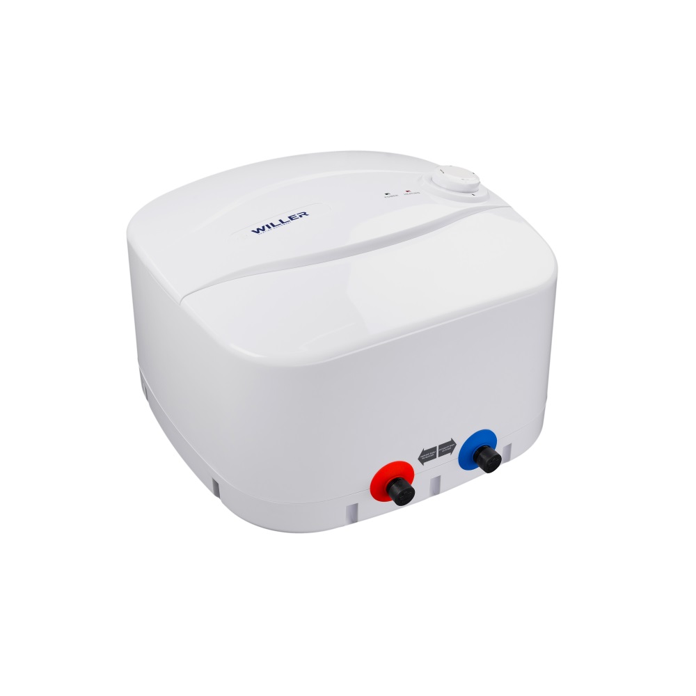 Водонагреватель WILLER Optima Mini, 1500 Вт, "мокрый" ТЭН, 10 л, квадратный, вертикальный, над мойкой, белый (PA10R)