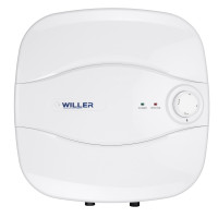 Водонагрівач WILLER Optima Mini, 1500 Вт, "мокрий" ТЕН, 15 л, квадратний, вертикальний, над мийкою, білий (PA15R)