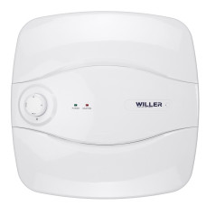 Водонагреватель WILLER Optima Mini, 1500 Вт, "мокрый" ТЭН, 15 л, вертикальный, квадратный, под мойкой, белый (PU15R)