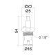 Кран-букса Lidz (BRA) 53 01 030 00 1/2"