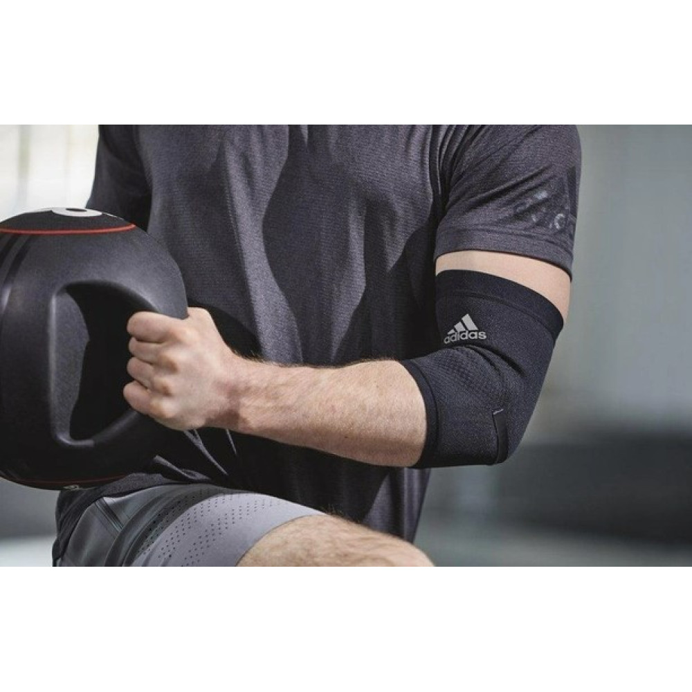 Фіксатор ліктя Adidas Performance Elbow Support чорний Уні S ADSU-13331