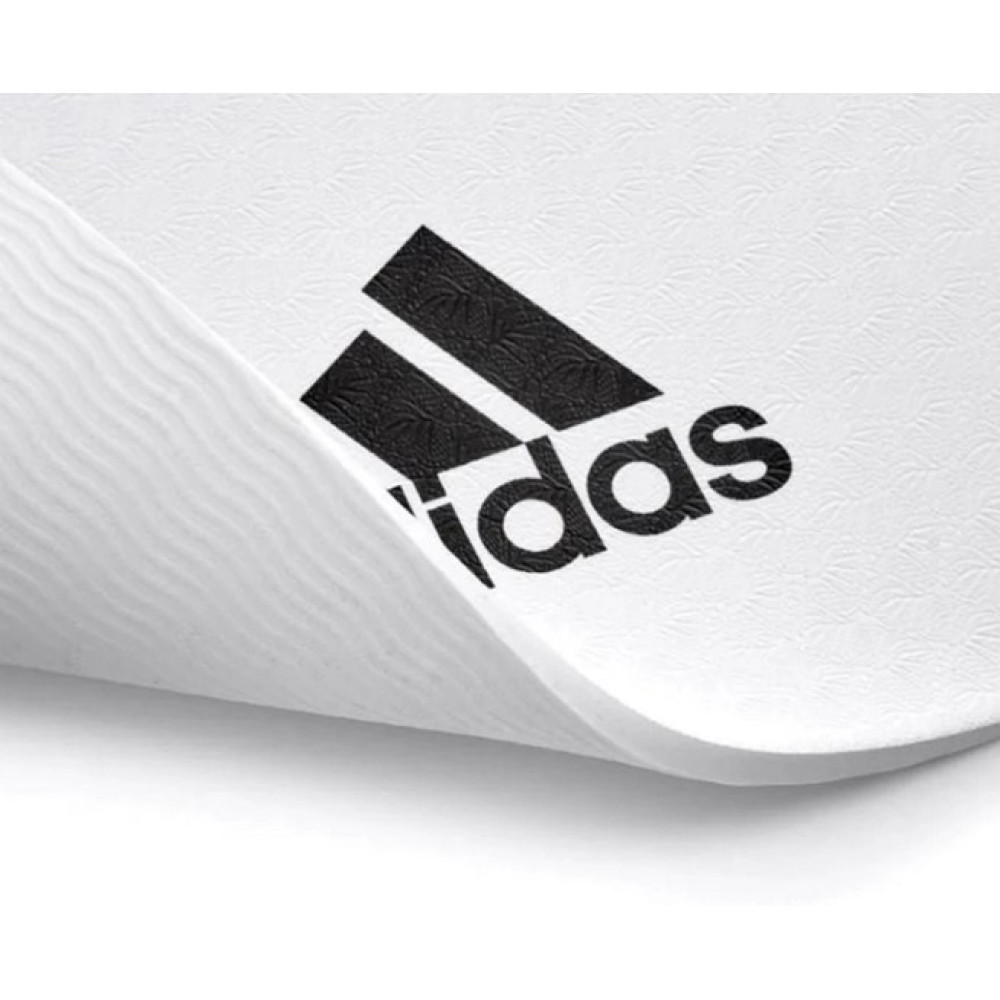 Коврик для йоги Adidas Yoga Mat белый Уни 176 х 61 х 0,8 см ADYG-10100WH