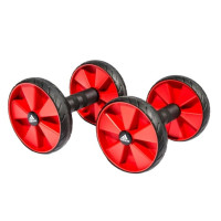 Ролики для пресу Adidas Core Rollers чорний, червоний Уні One Size ADAC-11604