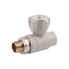 Кран шаровой радиаторный PPR Alfa Plast 20х1/2" прямой APSRBB2012X