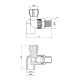 Кран кульовий радіаторний PPR Alfa Plast 20х1/2" кутовий APARBB2012X