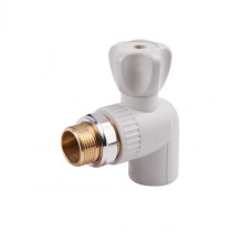 Кран шаровой радиаторный PPR Alfa Plast 20х1/2" угловой APARBB2012X