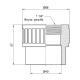 Муфта PPR Alfa Plast 40х1" 1/4 ВР APFTCX40114