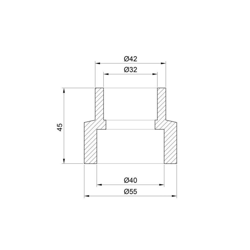 Муфта PPR Alfa Plast 40х32 APREDU4032X
