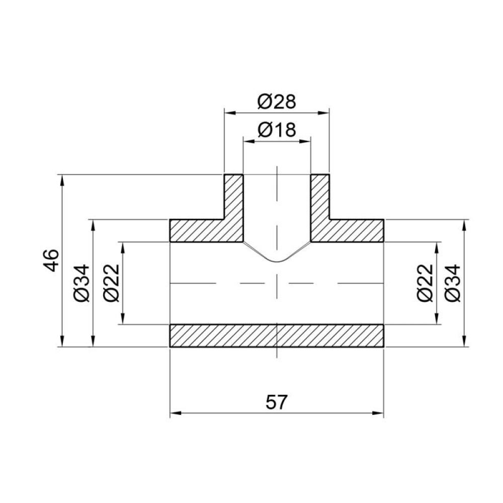 Трійник PPR Alfa Plast 25х20х25 APRETE2520X
