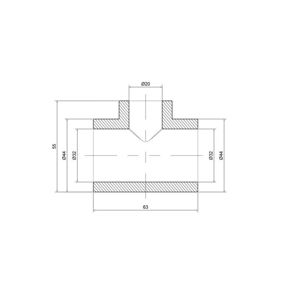 Трійник PPR Alfa Plast 32х20х32 APRETE3220X