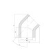 Кутник PPR Alfa Plast 40, 45° APEL4540XXX