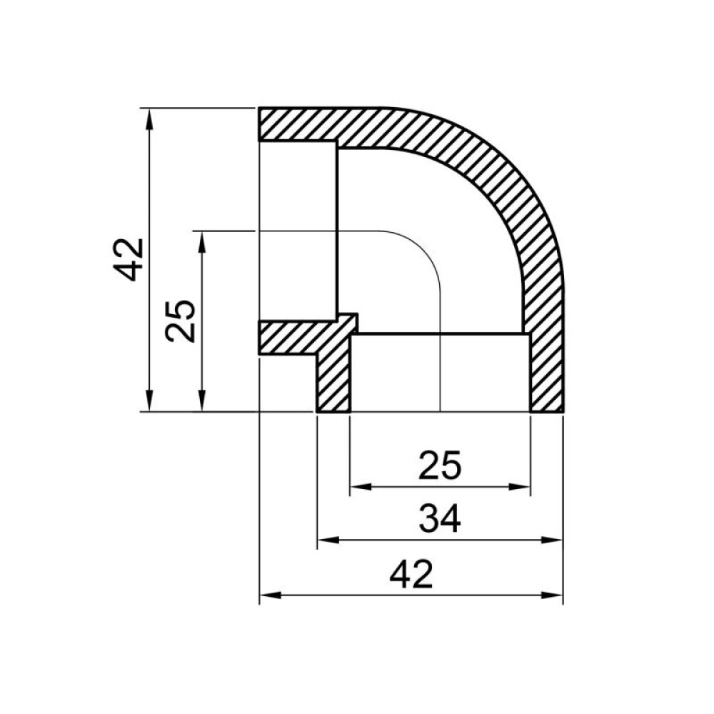 Кутник PPR Alfa Plast 25, 90° APEL9025XXX