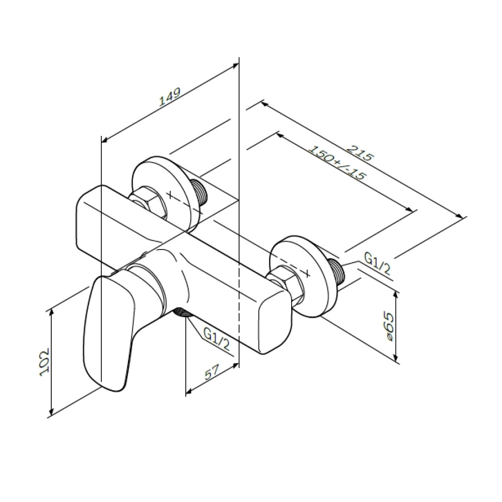 Змішувач для душу AM.PM Spirit 2.1 (F71A20000)