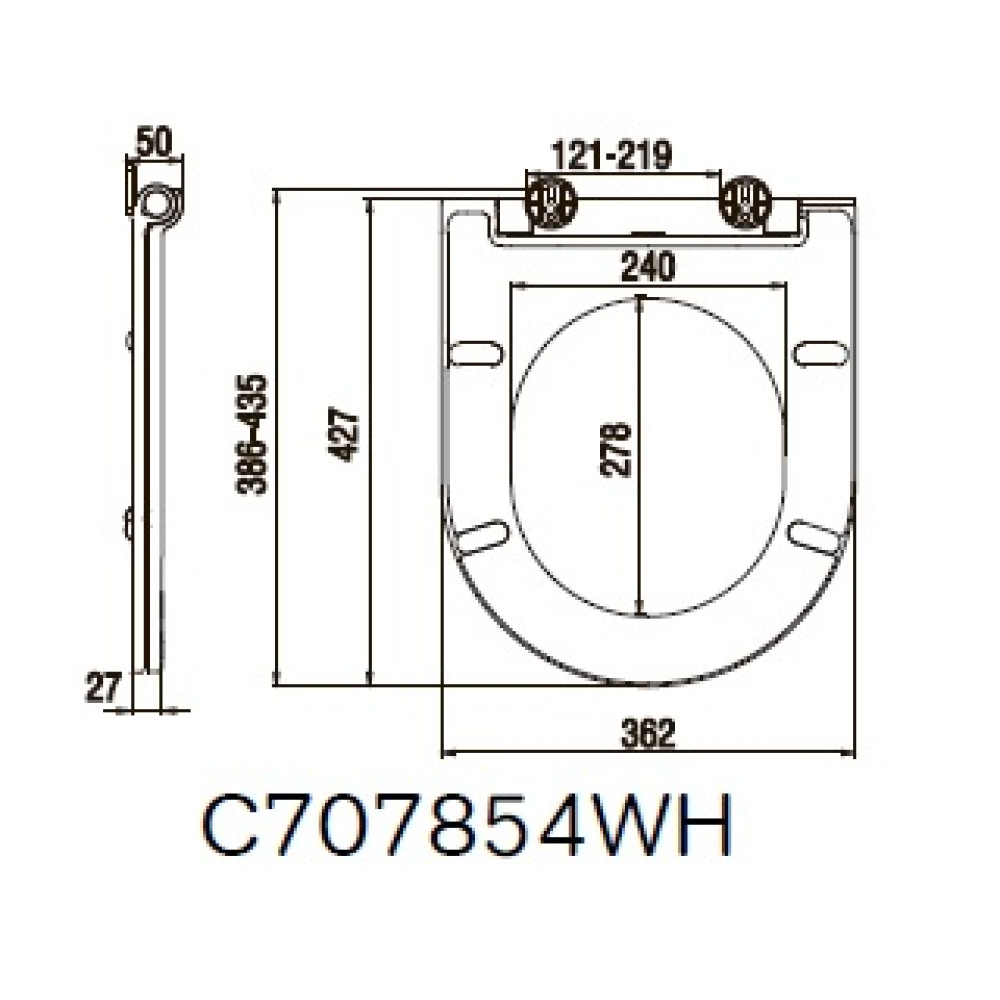 Сидіння для унітазу AM.PM Spirit FlashClean (C707854WH)
