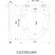 Сидіння для унітазу AM.PM Bliss L (C537851WH)