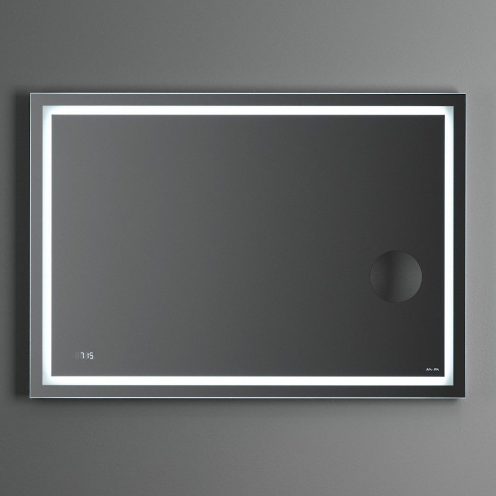 Дзеркало AM.PM Gem з LED - підсвічуванням, часом і лінзою M91AMOX1003WG38