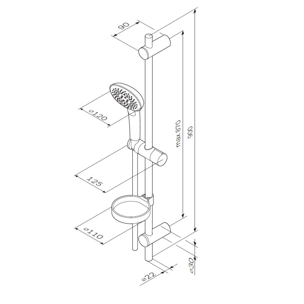 Душовий комплект AM.PM Spirit v2.0 F0170A000