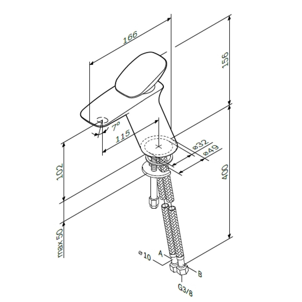 Змішувач для раковини AM.PM Spirit 2.0 F70A02100