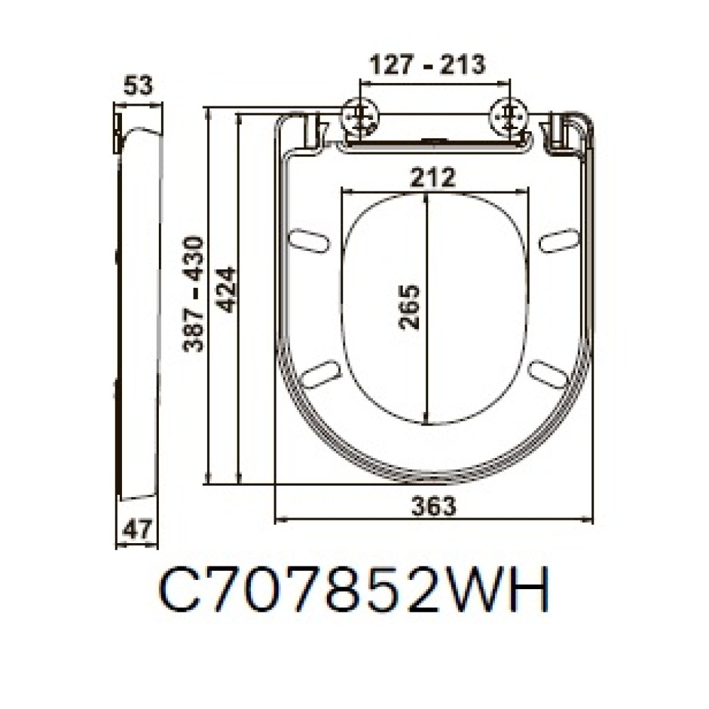 Сидіння для унітазу AM.PM C707852WH Spirit 2.0 (C707852WH)