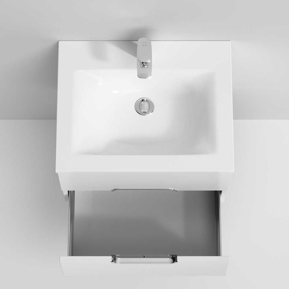 Тумба підвісна AM.PM Spirit 60 см з умивальником (M70-FUX0602-WC0602-38)
