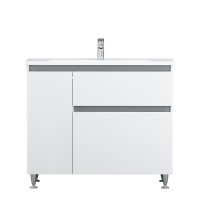 Тумба підлогова AM.PM X - Joy 100 см лівобічна з умывальником (M85-FSL10026-WC10026WG38)