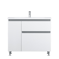 Тумба напольная AM.PM X-Joy 100 см левосторонняя с умывальником (M85-FSL10026-WC10026WG38)