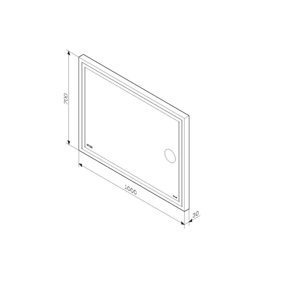 Дзеркало AM.PM Gem з LED - підсвічуванням, часом і лінзою M91AMOX1003WG38