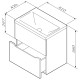 Тумба с раковиной AM.PM GEM S подвесная 60 см M91-FHX0602-WC0602WG38