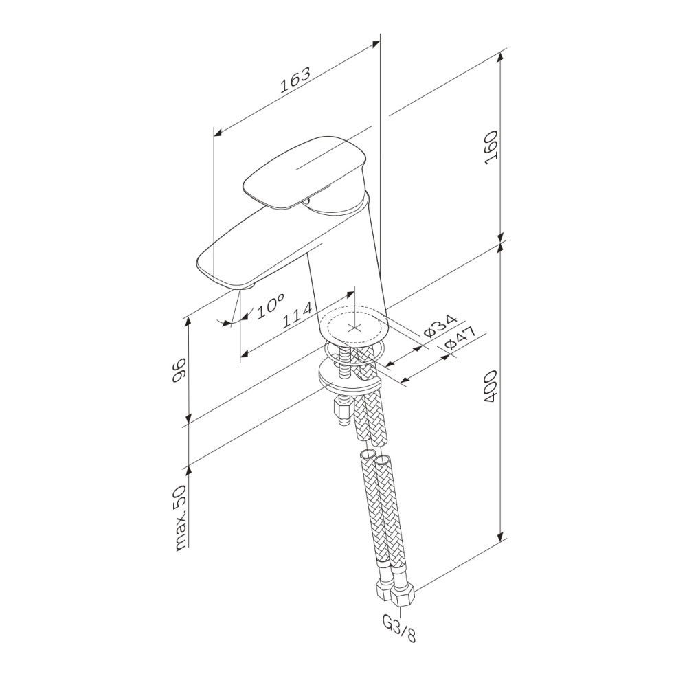 Змішувач для раковини AM.PM Spirit 2.1 (F71A02100)
