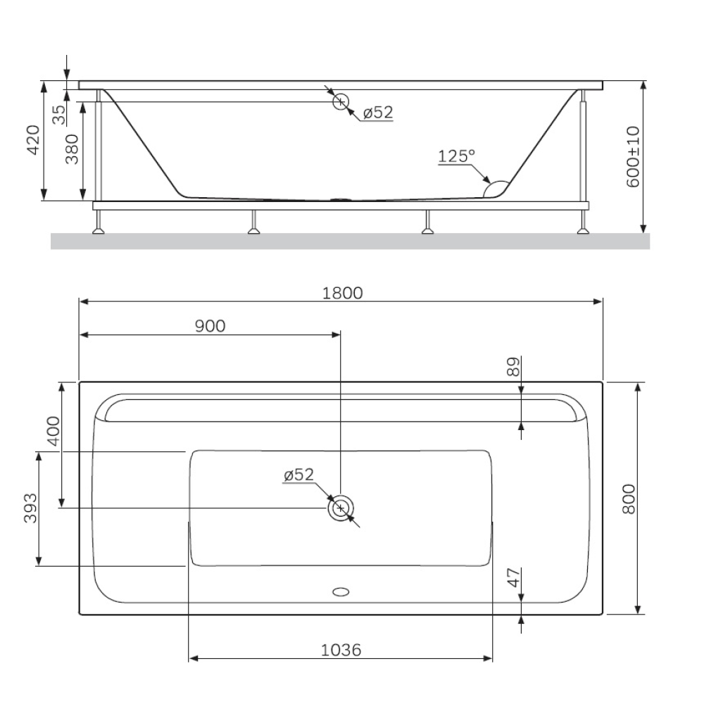 Ванна акрилова AM.PM Inspire 2.0 180х80 (W52A-180-080W-A)