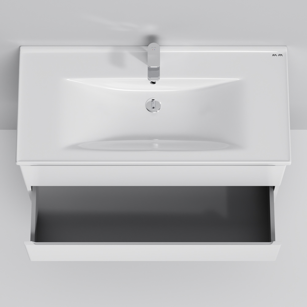 Тумба підвісна AM.PM X - Joy 100 см з умывальником (M85-FHX1002-WC1002WG38)
