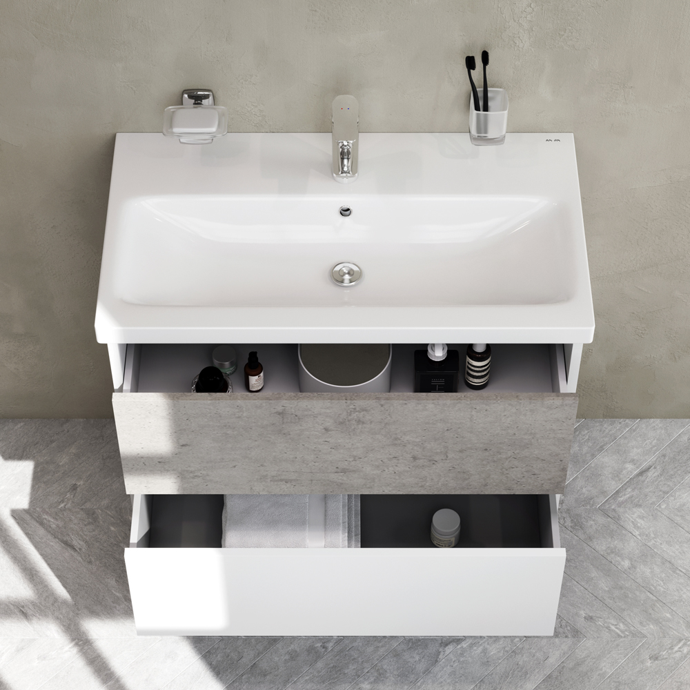 Тумба підвісна AM.PM GEM S 75 см з умивальником M91-FHX0752-WC0752BF38
