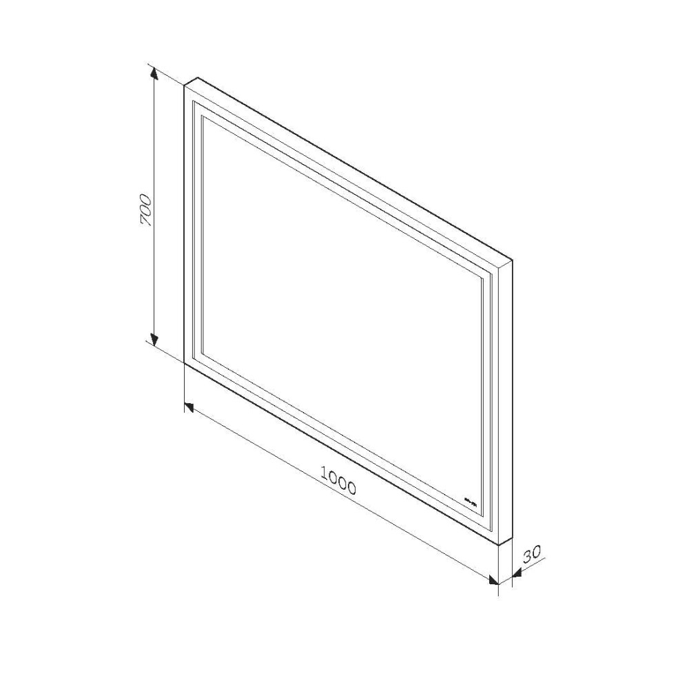 Дзеркало AM.PM Gem 100 см з LED- підсвічуванням (M91AMOX1001WG38)