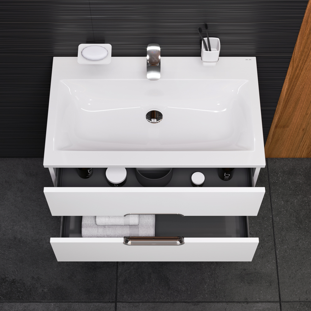 Тумба подвесная AM.PM Spirit 80 см с умывальником (M70-FUX0802-WC0802-38)
