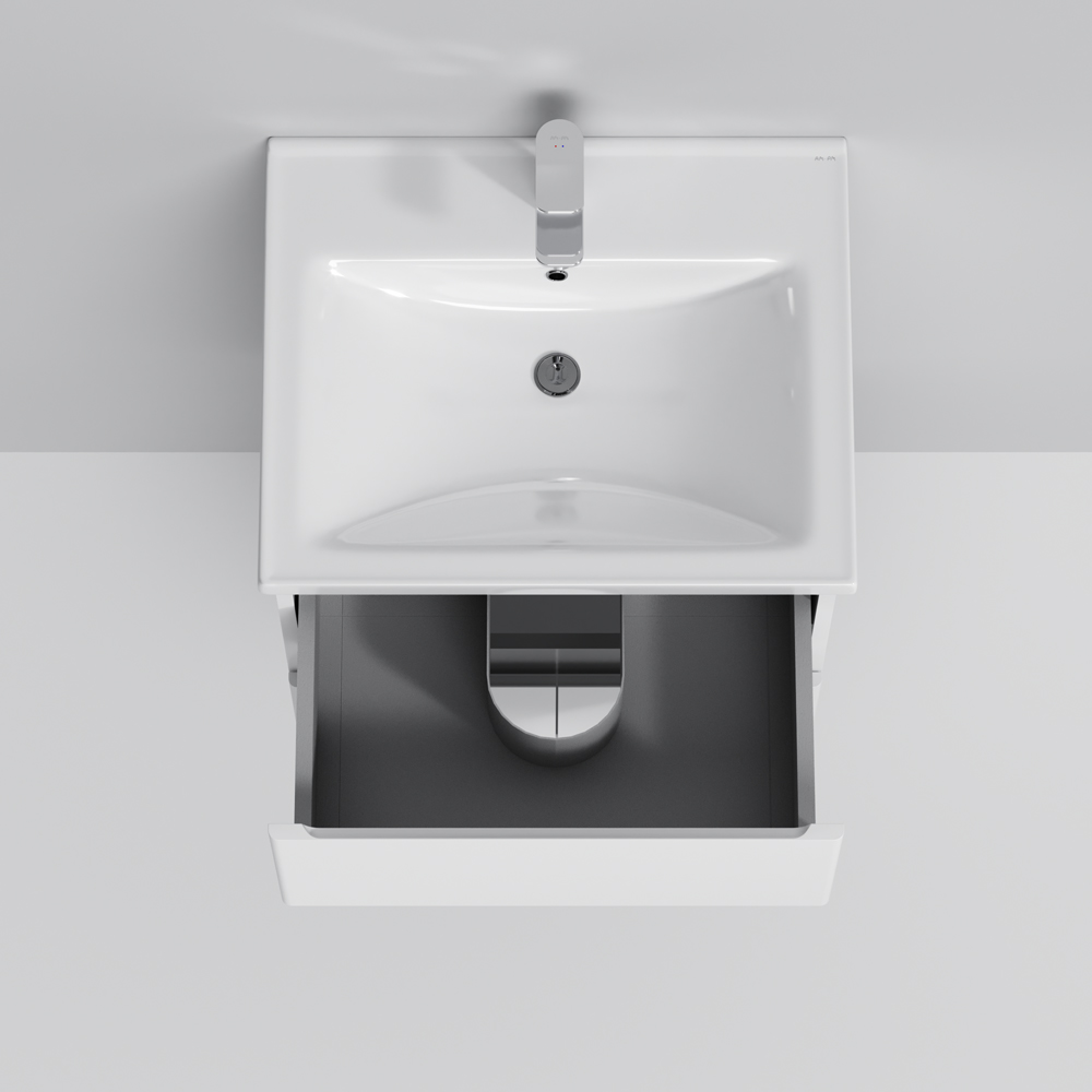 Тумба підвісна AM.PM X - Joy 55 см з умивальником M85-FHX0553-WC0553WG38